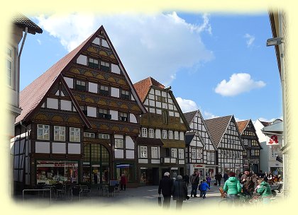 Bad Salzuflen - Fugngerzone im Stadtzentrums mit historische Altbauten