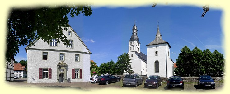 Cafe Rosenkranz und die Kirchen St. Bernhard und St. Albanus-Cyriakus