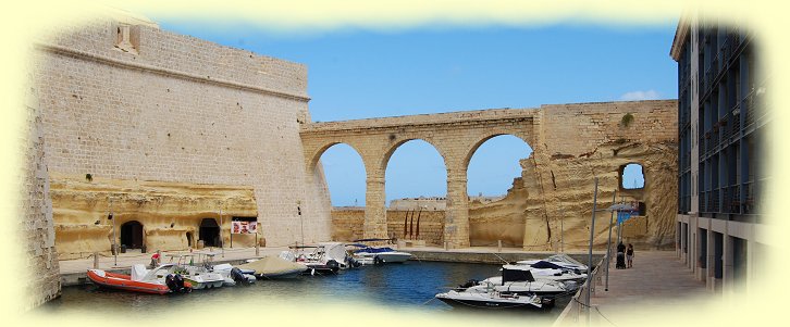 Malta - Vittoriosa - Dock am Fue des Fort St. Angelo