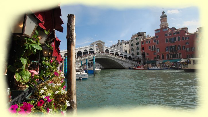 Venedig - Canal Grande mit Rialto-Brcke