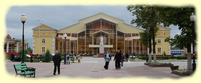 Bahnhof in Shlobin, Belarus