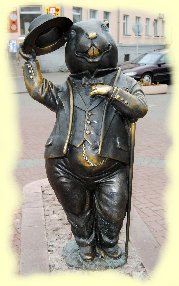 Bobrujsk - Wahrzeichen der Stadt, einen Biber aus Bronze
