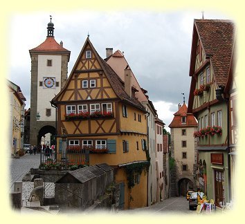 Rothenburg an der Tauber - Schiefe Huschen