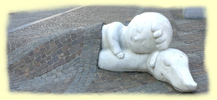 Antwerpen - Statue von Nello und Patrasche