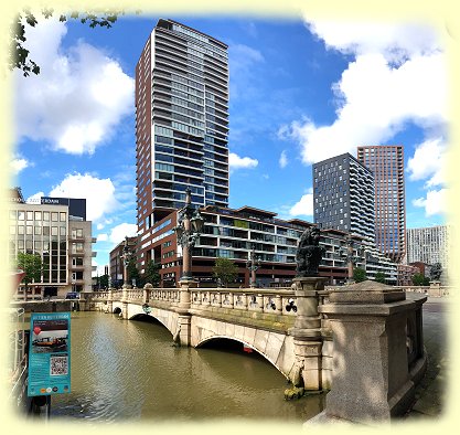 Rotterdam - Regentessebrug und Wohnturm 100 Hoog