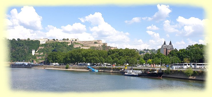 Koblenz und Festung Ehrenbreitenstein