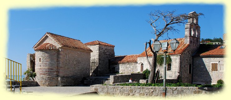 Budva - Kirche Sveti Marija in Punta und Sveti Sava