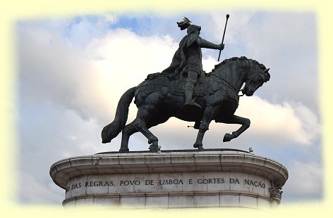 Lissabon - Reiterstatue des portugiesischen Knigs Joo I