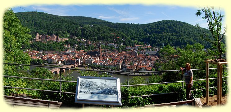 Heidelberg - Philosophenweg - Blick auf Heidelberg
