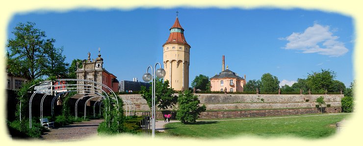 Rastadtt Maria-Einsiedeln-Gnadenkapelle, Wasserturm und  Pagodenburg