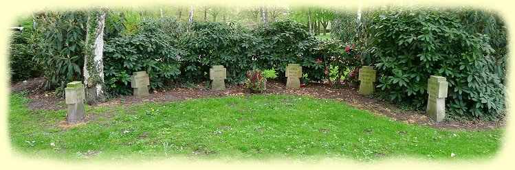 Gräberfeld - Opfern des zweiten Weltkrieges auf dem Friedhof Dasbeck