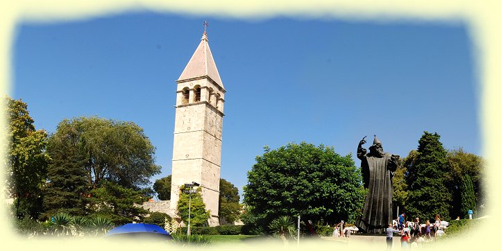 Split - Statue des Gregor von Nin und Campanile