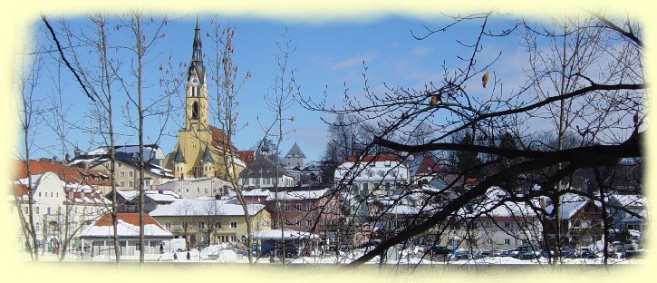 Bad Tlz mit der sptgotischen Stadtpfarrkirche Maria Himmelfahrt