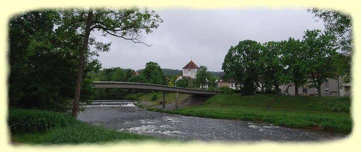 Gaggenau - Flrscheimbrcke mit ev. Markus-Kirche